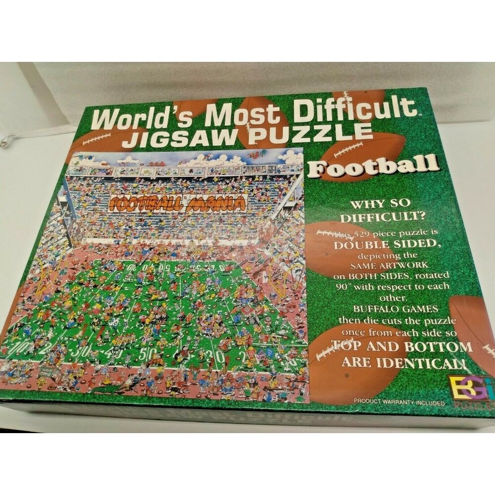 529 piece World's Most Difficult FOOTBALL edtion Jigasw Puzzle- complete!!